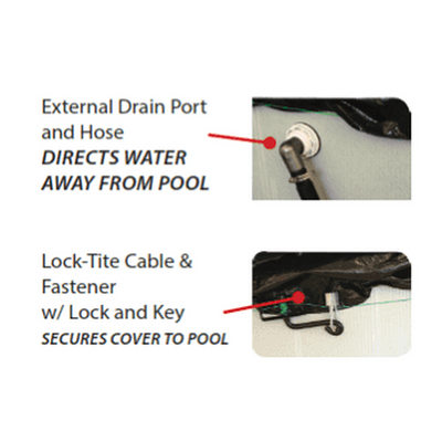 16ft x 24ft Oval EZ-Drain Above Ground Winter Cover