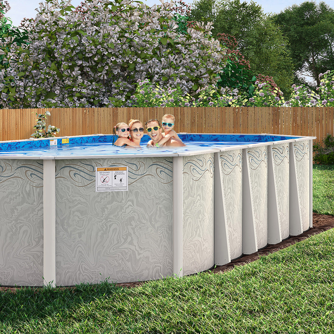 12' x 24' x 54 Silver Interlude 8" Frame Oval Pool Only